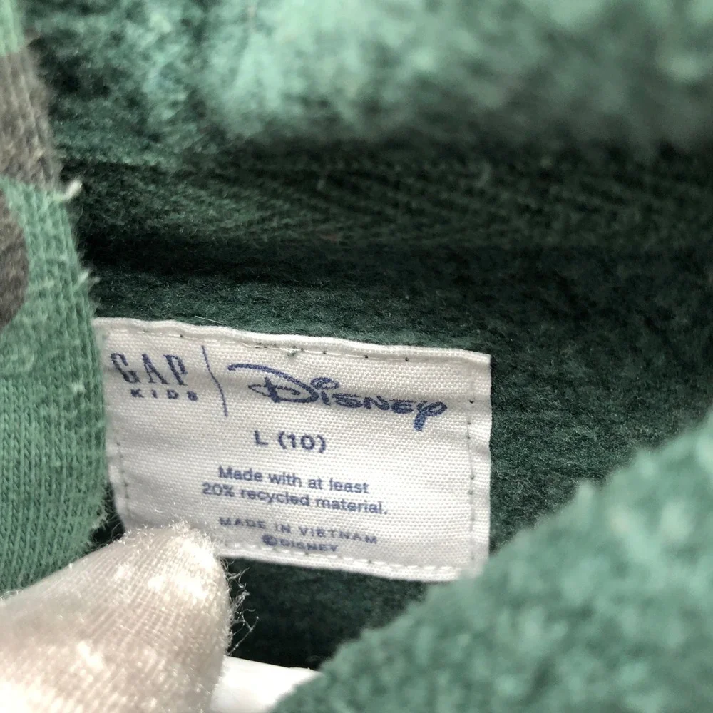 Gap Disney Mickey Mouse Matching Hoodie Joggers Set Boys L 10 Green Sweatsuit